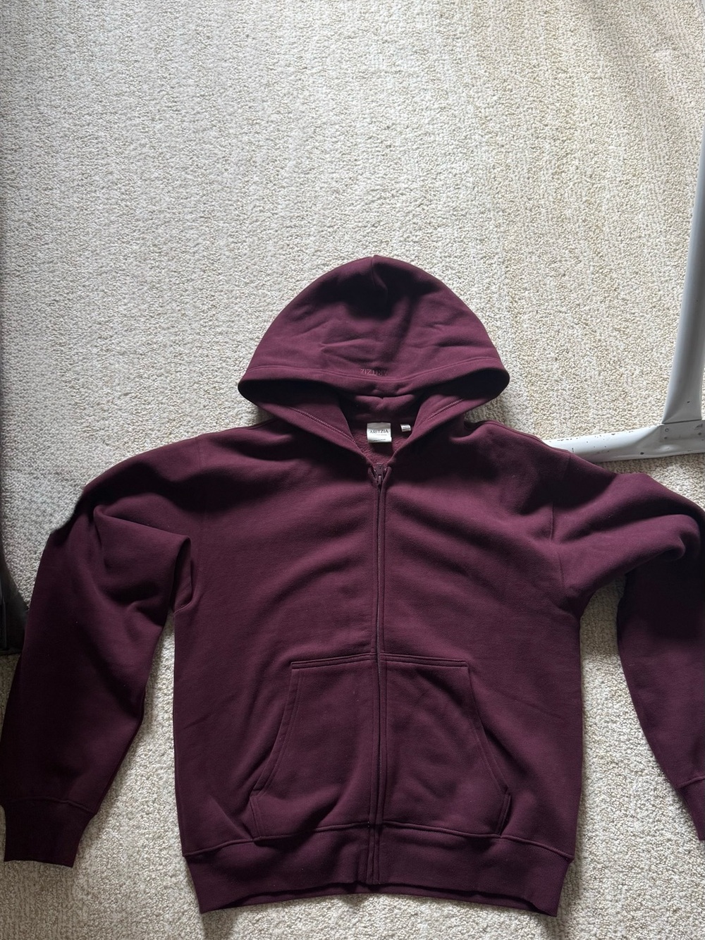 Aritzia perfect fit zip up sweatfleece, in Cardamon